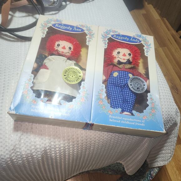 VTG HASBRO NOS 1995 75TH ANNIVERSARY RAGGEDY ANN & ANDY COLLECTORS DOLLS - Picture 1 of 7